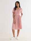 Whistle Vintage Floral Tea Dress, l Shorter Length, Pink product photo