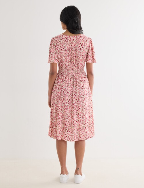 Whistle Vintage Floral Tea Dress, l Shorter Length, Pink product photo View 02 L