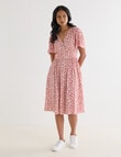 Whistle Vintage Floral Tea Dress, l Shorter Length, Pink product photo View 03 S