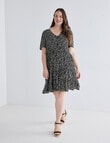 Whistle Floral Babydoll Dress, Shorter Length, Black product photo View 13 S