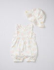 Little Bundle Flower Party Romper Set, 2-Piece, White product photo