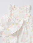 Little Bundle Flower Party Romper Set, 2-Piece, White product photo View 02 S