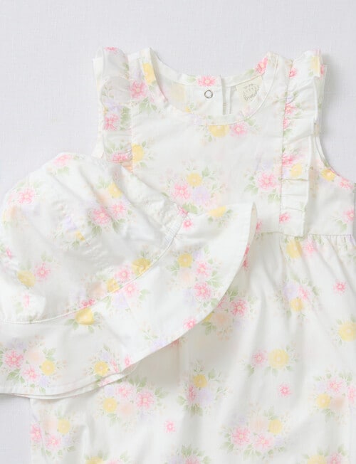 Little Bundle Flower Party Romper Set, 2-Piece, White product photo View 02 L