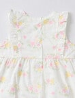 Little Bundle Flower Party Romper Set, 2-Piece, White product photo View 03 S
