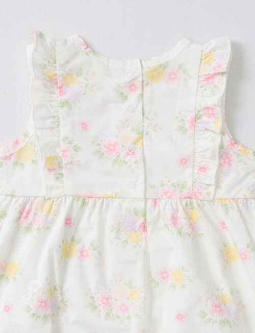 Little Bundle Flower Party Romper Set, 2-Piece, White product photo View 03 L