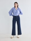 Whistle Ruffle Raglan Shirt, Stripe Blue & White product photo View 03 S