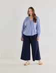 Whistle Ruffle Raglan Shirt, Stripe Blue & White product photo View 13 S