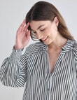 Whistle Ruffle Raglan Shirt, Stripe Seafoam & White product photo View 05 S