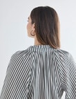 Whistle Ruffle Raglan Shirt, Stripe Seafoam & White product photo View 06 S