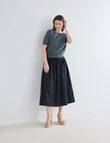 Whistle Basque Waist Skirt, Black product photo View 03 S