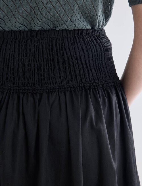 Whistle Basque Waist Skirt, Black product photo View 05 L