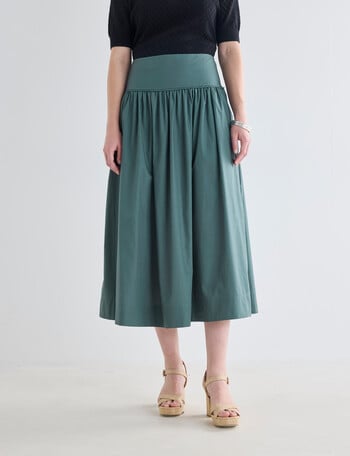 Whistle Basque Waist Skirt, Seafoam product photo