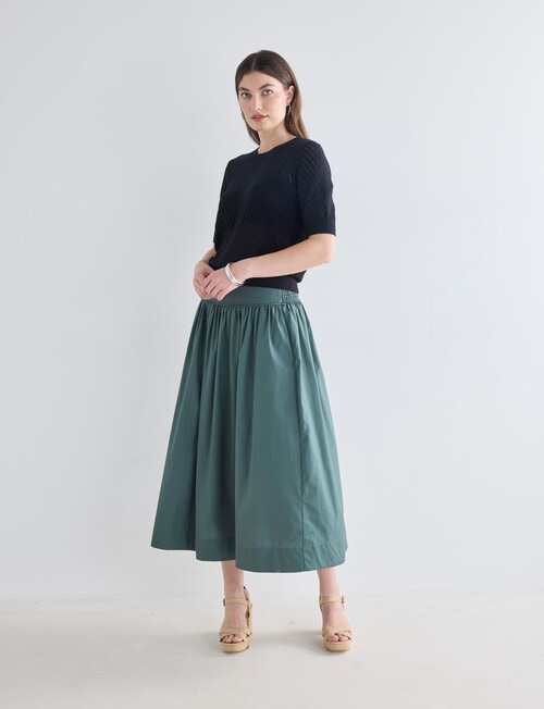 Whistle Basque Waist Skirt, Seafoam product photo View 03 L