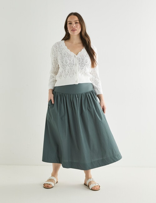 Whistle Basque Waist Skirt, Seafoam product photo View 12 L