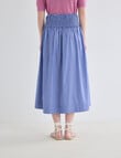 Whistle Basque Waist Skirt Stripe, Blue Stripe product photo View 02 S