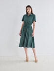 Whistle Short Sleeve Shirt Dress, Seafoam product photo