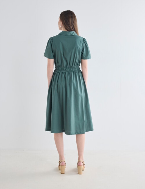 Whistle Short Sleeve Shirt Dress, Seafoam product photo View 02 L