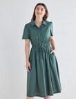 Whistle Short Sleeve Shirt Dress, Seafoam product photo View 03 S