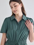 Whistle Short Sleeve Shirt Dress, Seafoam product photo View 04 S
