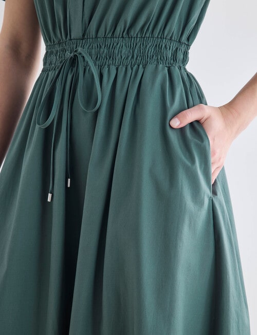 Whistle Short Sleeve Shirt Dress, Seafoam product photo View 05 L