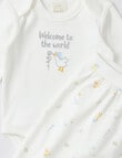 Little Bundle Farm Yard Bodysuit Set, 2-Piece, White product photo View 02 S
