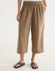Zest Essential Linen Crop Pant, Caribou product photo