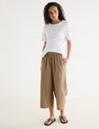 Zest Essential Linen Crop Pant, Caribou product photo View 03 S