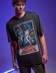 Licensed Poster Acid Wash Tee, Black product photo View 04 S