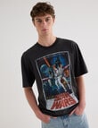 Licensed Poster Acid Wash Tee, Black product photo View 06 S