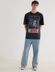 Licensed Poster Acid Wash Tee, Black product photo View 03 S
