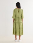 Whistle Three-Quarter Sleeve Tiered Dress, Sweet Pea product photo View 02 S
