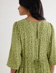 Whistle Three-Quarter Sleeve Tiered Dress, Sweet Pea product photo View 05 S