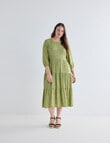 Whistle Three-Quarter Sleeve Tiered Dress, Sweet Pea product photo View 12 S