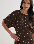 Whistle Polka Dot Empire Dress, Chocolate product photo View 04 S