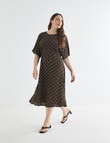 Whistle Polka Dot Empire Dress, Chocolate product photo View 12 S