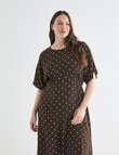 Whistle Polka Dot Empire Dress, Chocolate product photo View 13 S