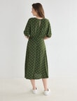 Whistle Polka Dot Empire Dress, Olive product photo View 02 S