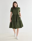 Whistle Collared Shirt Dress, Olive product photo View 03 S