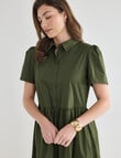 Whistle Collared Shirt Dress, Olive product photo View 04 S