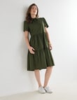 Whistle Collared Shirt Dress, Olive product photo View 08 S