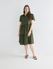 Whistle Collared Shirt Dress, Olive product photo View 12 S