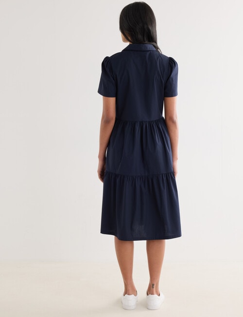 Whistle Collared Shirt Dress, Navy product photo View 02 L