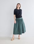 Whistle Cotton Pointelle Crew Knit Top, Black product photo View 03 S
