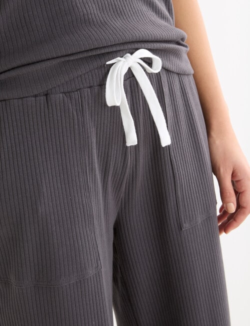 Mineral Sleep Knit Crop Pant, Graphite product photo View 04 L
