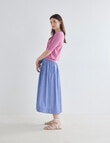 Whistle Cotton Pointelle Crew Knit Top, Orchid product photo View 03 S