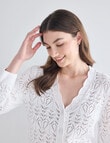 Whistle Crochet Knit Cardigan Ivory product photo View 05 S