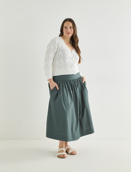 Whistle Crochet Knit Cardigan Ivory product photo View 13 L