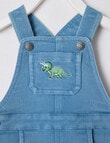 Teeny Weeny Dino Roar Denim Shortall, Denim Blue product photo View 02 S