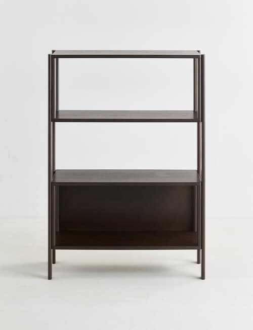 LUCA Furniture Linea Shelving Unit Short, Espresso product photo View 02 L