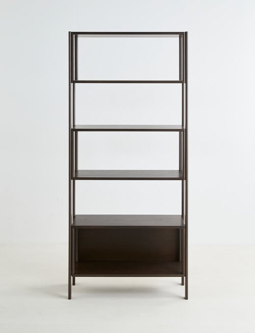 LUCA Furniture Linea Shelving Unit Tall, Espresso product photo View 02 L